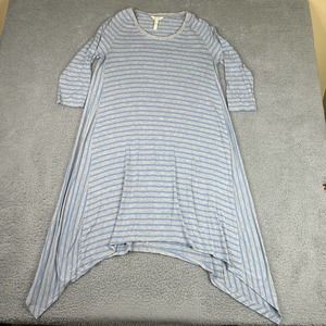Matilda Jane Dress Womens Size Large Blue Striped Her Majesty Sharkbite Tunic‎